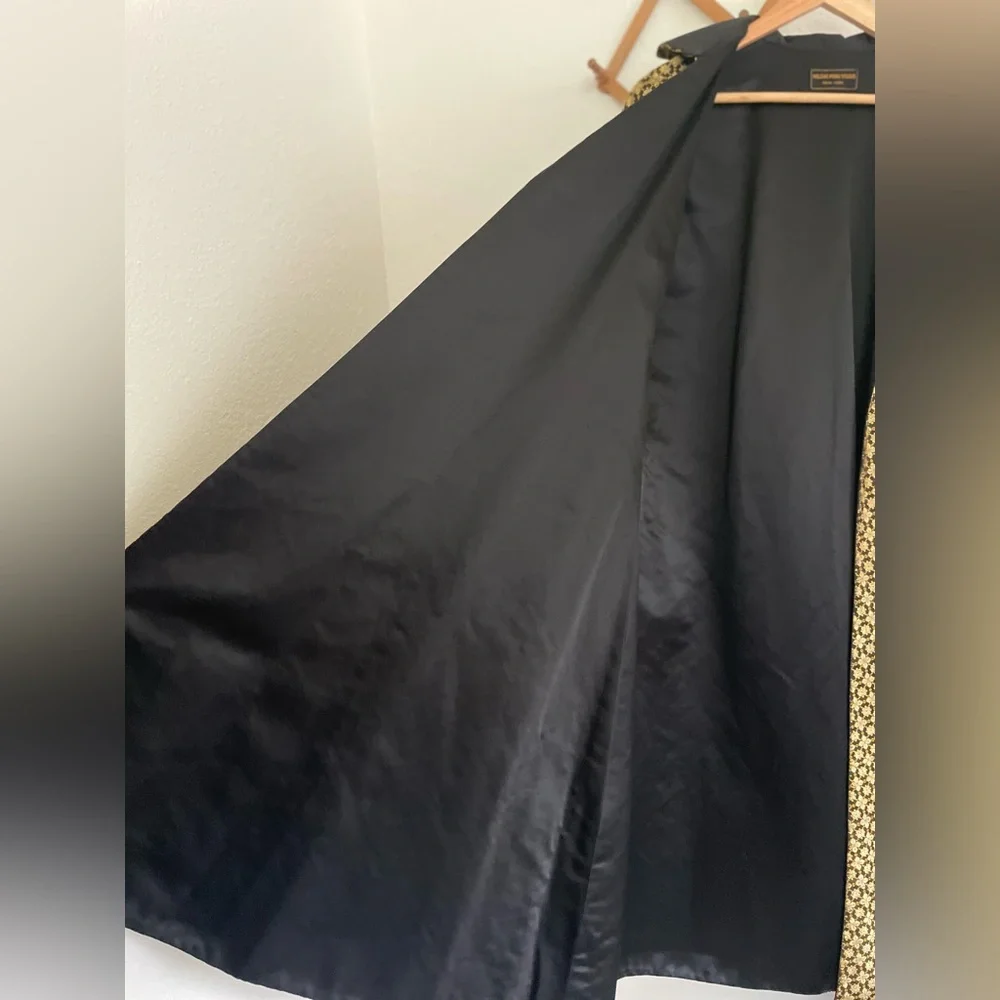 Early 1900s Black and Gold Silk Brocade Coat Designer Helene Pons Studio - Picture 11 of 16